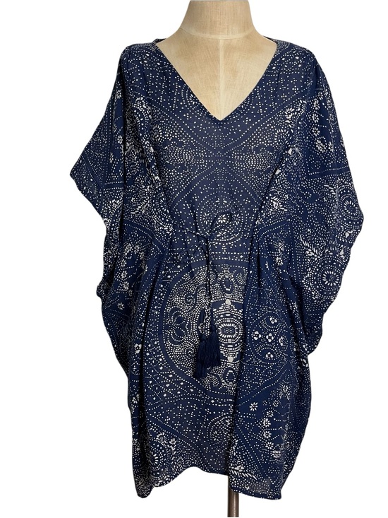Garnet Hill Other - Garnet Hill Organic Cotton Printed Caftan Tunic Dress Coverup Size M